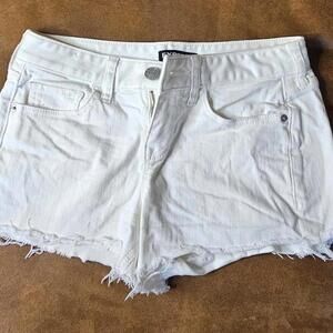 Express White Denim Shorts Size 2